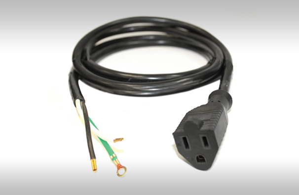 120V Female Power  Cord with Bare Wire End